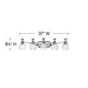 Hinkley Plantation Extra Large Five Light Vanity Wall Sconce Alternative Image 7