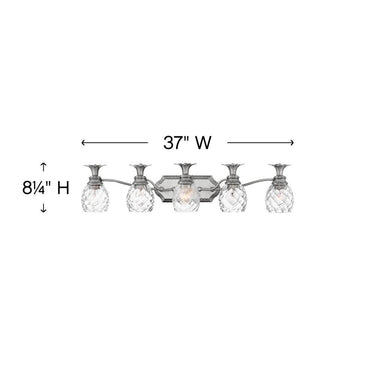 Hinkley Plantation Extra Large Five Light Vanity Wall Sconce Alternative Image 7