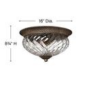 Hinkley Plantation Medium Flush Mount in Pearl Bronze Finish Alternative Image 1