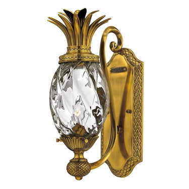 Hinkley Plantation Medium Single Light Sconce in Burnished Brass Finish 