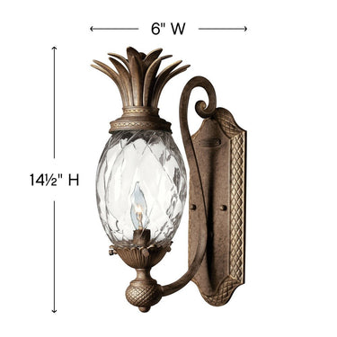 Hinkley Plantation Medium Single Light Sconce in Pearl Bronze Finish Alternative Image 1
