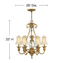 Hinkley Plantation Medium Single Tier Chandelier Alternative Image 1