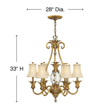 Hinkley Plantation Medium Single Tier Chandelier Alternative Image 1