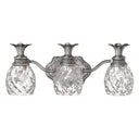 Hinkley Plantation Medium Three Light Vanity Wall Sconce in Polished Antique Nickel Finish 