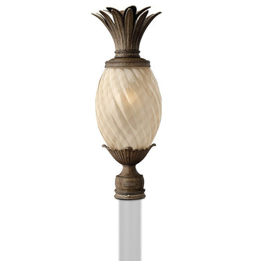 Hinkley Plantation Outdoor Large Post Mount Lantern in Pearl Bronze Finish Alternative Image 4