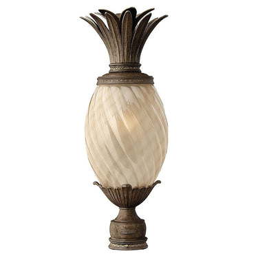 Hinkley Plantation Outdoor Large Post Mount Lantern in Pearl Bronze Finish 