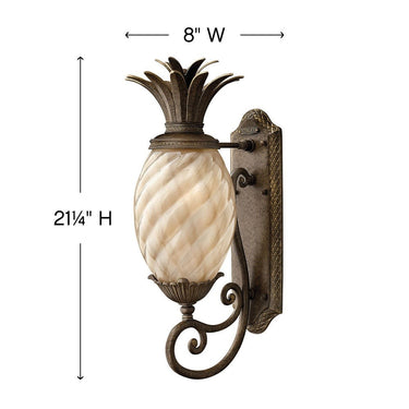 Hinkley Plantation Outdoor Large Wall Mount Lantern - Alternative Image 2120PZ Alternative Image 1