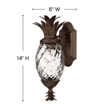 Hinkley Plantation Outdoor Medium Wall Mount Lantern in Copper Bronze Finish Alternative Image 1