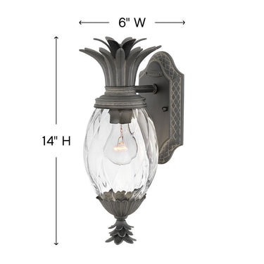 Hinkley Plantation Outdoor Medium Wall Mount Lantern in Museum Black Finish Alternative Image 1