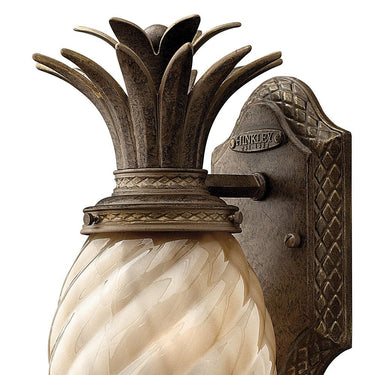 Hinkley Plantation Outdoor Medium Wall Mount Lantern in Pearl Bronze Finish Alternative Image 2