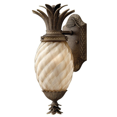 Hinkley Plantation Outdoor Medium Wall Mount Lantern in Pearl Bronze Finish 