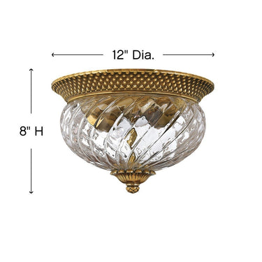 Hinkley Plantation Small Flush Mount in Burnished Brass Finish Alternative Image 1