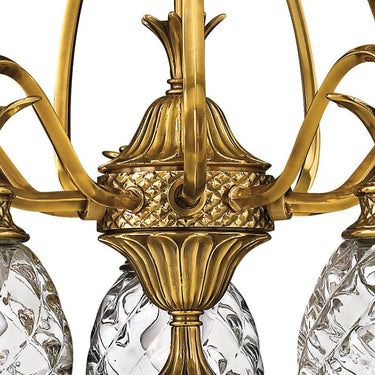 Hinkley Plantation Small Single Tier Chandelier in Burnished Brass Finish Alternative Image 3