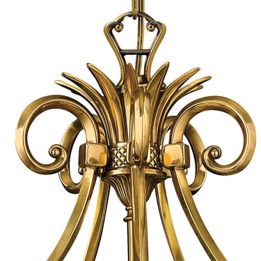 Hinkley Plantation Small Single Tier Chandelier in Burnished Brass Finish Alternative Image 4