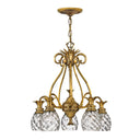Hinkley Plantation Small Single Tier Chandelier in Burnished Brass Finish 