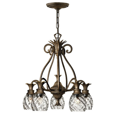 Hinkley Plantation Small Single Tier Chandelier in Pearl Bronze Finish 