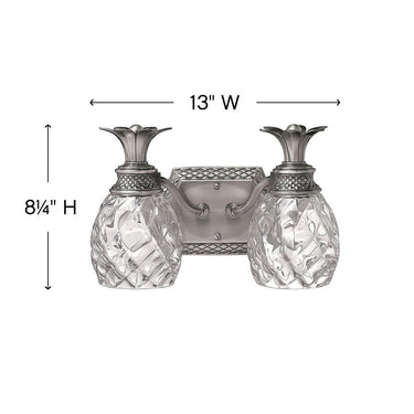 Hinkley Plantation Small Two Light Vanity Wall Sconce Alternative Image 4