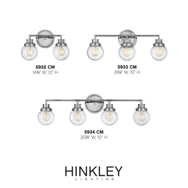 Hinkley Poppy Medium Three Light Vanity Wall Sconce Alternative Image 2