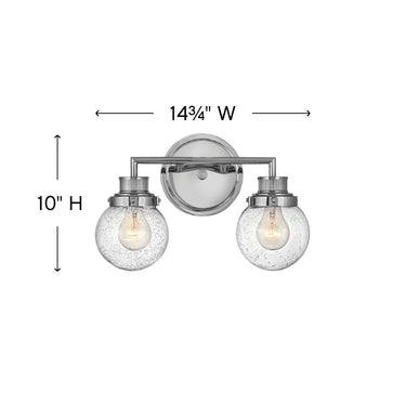 Hinkley Poppy Small Two Light Vanity Wall Sconce Alternative Image 1