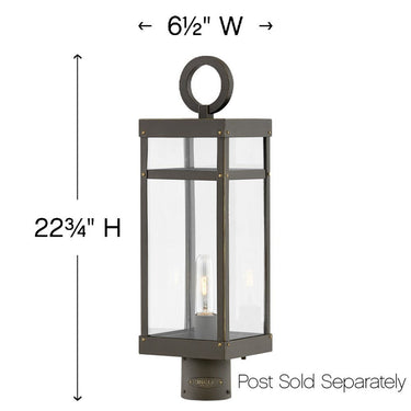 Hinkley Porter Alternative Image 12V LED Outdoor Large Post Mount Lantern Alternative Image 6