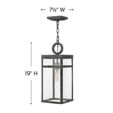 Hinkley Porter Alternative Image 7.5" Outdoor Medium Hanging Lantern Alternative Image 1