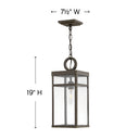 Hinkley Porter LED Alternative Image 7.5" Outdoor Medium Hanging Lantern Alternative Image 5