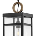 Hinkley Porter LED Alternative Image 7.5" Outdoor Medium Hanging Lantern in Black Finish Alternative Image 1