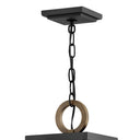 Hinkley Porter LED Alternative Image 7.5" Outdoor Medium Hanging Lantern in Black Finish Alternative Image 2