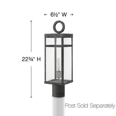 Hinkley Porter LED Outdoor Large Post Mount Lantern Alternative Image 1
