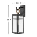 Hinkley Porter LED Outdoor Large Wall Mount Lantern - Alternative Image 2804BK-LL Alternative Image 3