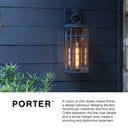 Hinkley Porter LED Outdoor Large Wall Mount Lantern - Alternative Image 2804BK-LL Alternative Image 6