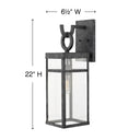 Hinkley Porter LED Outdoor Large Wall Mount Lantern - HL2804 Alternative Image 1