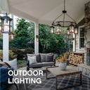 Hinkley Porter LED Outdoor Large Wall Mount Lantern in Aged Zinc Finish Alternative Image 7