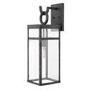 Hinkley Porter LED Outdoor Large Wall Mount Lantern in Aged Zinc Finish 