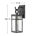 Hinkley Porter LED Outdoor Medium Wall Mount Lantern in Aged Zinc Finish Alternative Image 1