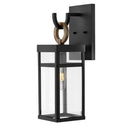 Hinkley Porter LED Outdoor Medium Wall Mount Lantern in Black Finish 