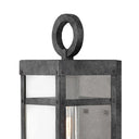 Hinkley Porter LED Outdoor Small Wall Mount Lantern in Aged Zinc Finish Alternative Image 1