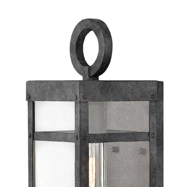 Hinkley Porter LED Outdoor Small Wall Mount Lantern in Aged Zinc Finish Alternative Image 1