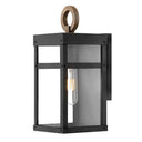 Hinkley Porter LED Outdoor Small Wall Mount Lantern in Black Finish 