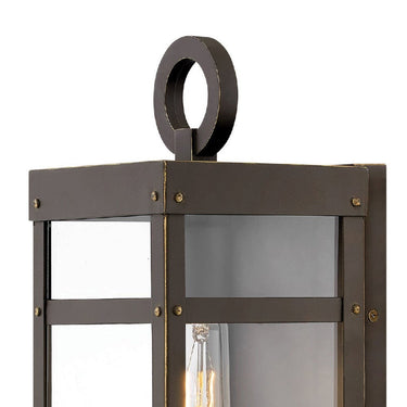 Hinkley Porter LED Outdoor Small Wall Mount Lantern in Oil Rubbed Bronze Finish Alternative Image 2