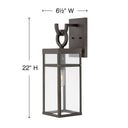 Hinkley Porter Outdoor Large Wall Mount Lantern - HL2804 Alternative Image 4