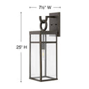 Hinkley Porter Outdoor Large Wall Mount Lantern - HL2805 Alternative Image 4