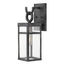 Hinkley Porter Outdoor Medium Wall Mount Lantern in Aged Zinc Finish 
