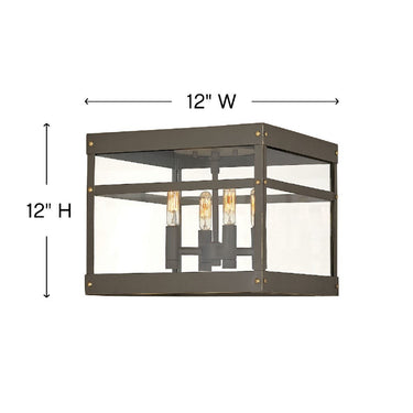 Hinkley Porter Outdoor Small Flush Mount Alternative Image 4