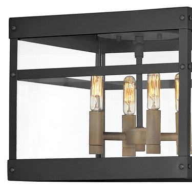 Hinkley Porter Outdoor Small Flush Mount in Black Finish Alternative Image 1