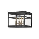 Hinkley Porter Outdoor Small Flush Mount in Black Finish 