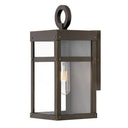 Hinkley Porter Outdoor Small Wall Mount Lantern in Oil Rubbed Bronze Finish 