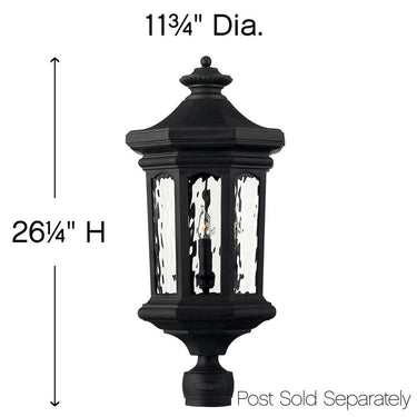 Hinkley Raley Alternative Image 12V LED Outdoor Large Post Mount Lantern Alternative Image 1