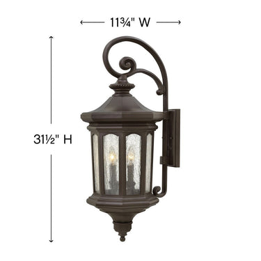 Hinkley Raley Outdoor Large wall Mount Lantern Alternative Image 4