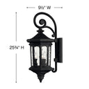 Hinkley Raley Outdoor Large Wall Mount Lantern in Museum Black Finish Alternative Image 1